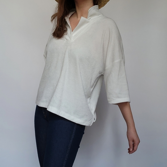 Terry cloth white top - Picture 2 of 2